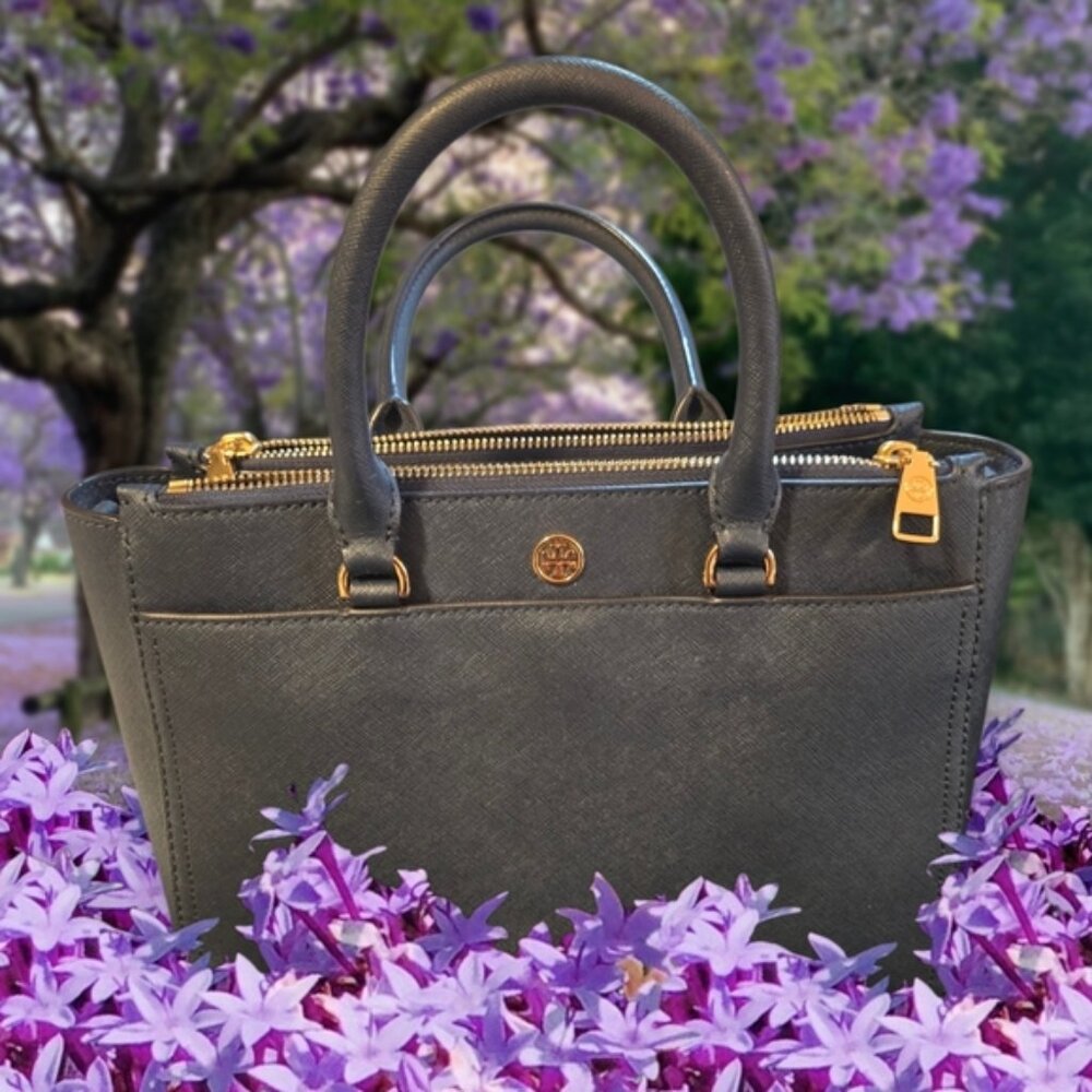 Tory Burch Navy Blue Satchel